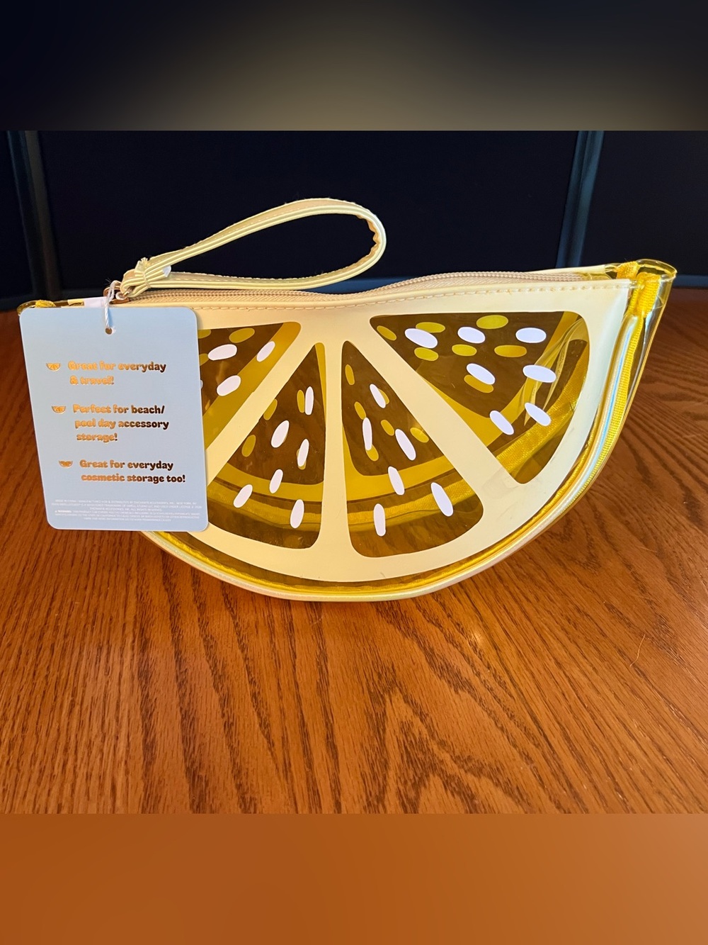 Dwell Studio Yellow Citrus Slice Clear Pouch - Picture 2 of 3